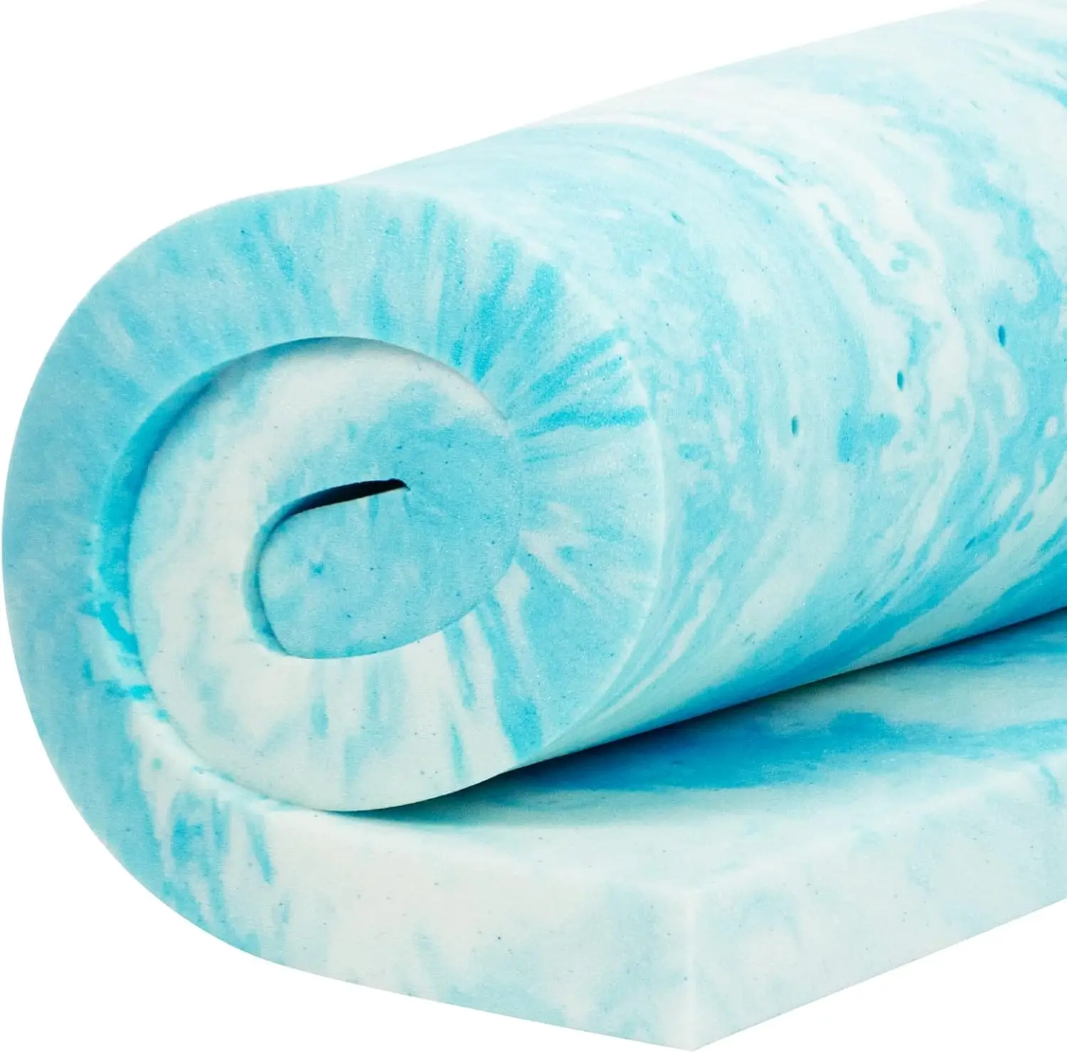 مرتبة علوية من إسفنج الذاكرة مقاس 4 بوصات، وسادة سرير جل تبريد للمركبات الترفيهية وأريكة التخييم والنوم، شهادة قابلة للتنفس-US #6