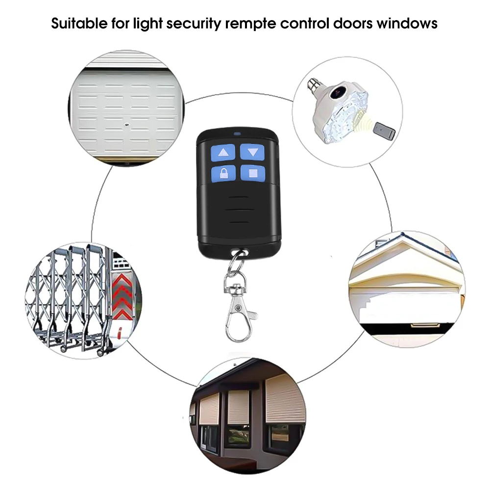 433MHz bezprzewodowy pilot 4 kanałowy automatyczne klonowanie elektryczna brama garażowa nadajnik duplikator RF brelok sterowania