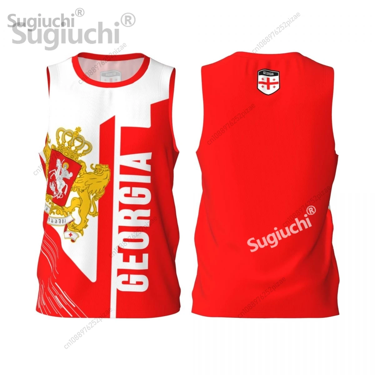 Custom Name Number Georgia 3D Flag Sports T-shirts Men Clothing Breathable For Basketball Running Fitness T shirt
