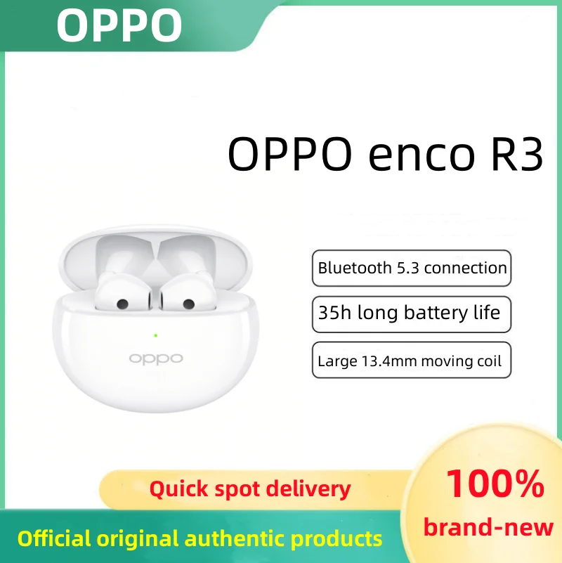 OPPO Enco R3 true wireless Bluetooth headset call noise reduction semi-in-ear universal one plus Huawei millet long battery life