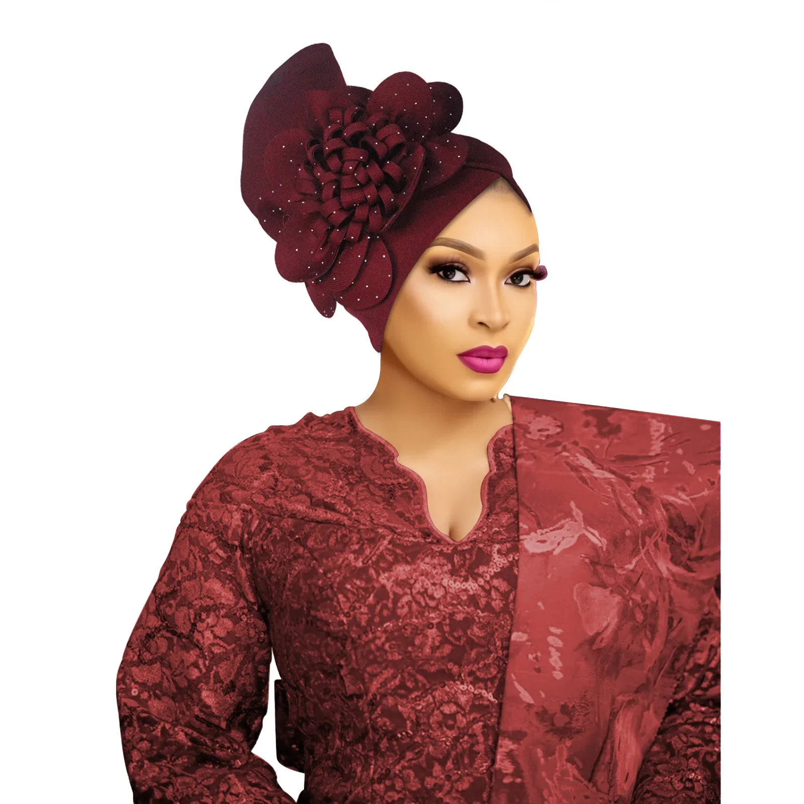 

African Headtie Fashion Auto Gele Turban Caps Female Head Wraps Already Made Wedding Geles Party Headwear Headpiece