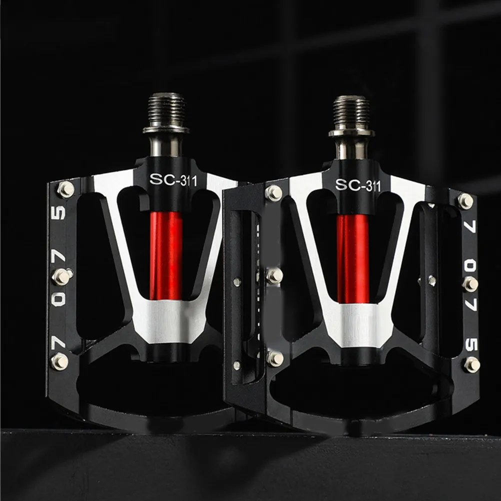 

1Pair Aluminum Alloy Bike Pedal Hollow Design Stable Sealed Bearing Road Platform Cycling Pedals Mountain Bike Accessories