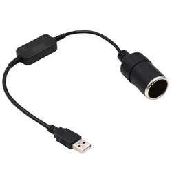 5V To 12V Car Cigarette Lighter Socket USB Converter Adapter Wired Controller Plug Connector Adapter Auto Interior Accessories