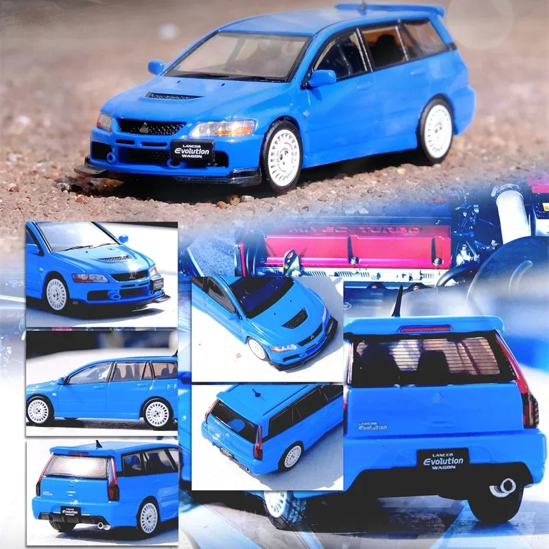 

INNO 1:64 LANCER EVOLUTION IX WAGON BLUE Diecast Model Car