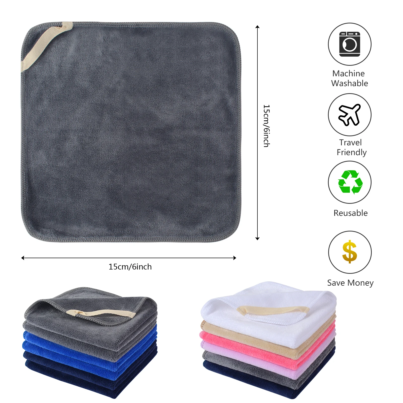 Microfiber Face Makeup Remover Cloth Gentle Cleansing Soft Towel for Facial Skin Care
