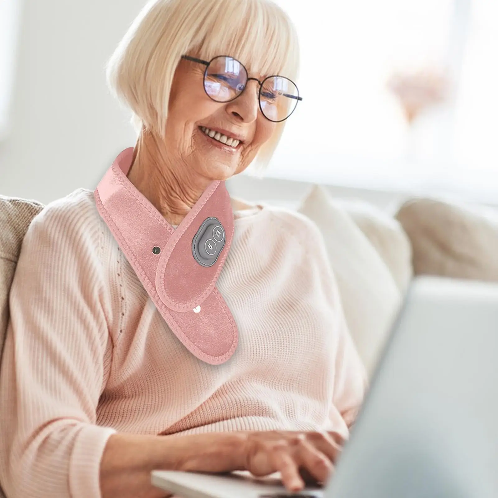 

Heating Pad For Neck Adjustable 3-Temp Magnetic Neck Heater Electric Heated Wrap For Muscle Soreness Stiffness Relaxation Men