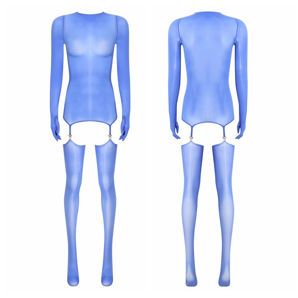 Women See Through Bodycon Jumpsuit Tights Hosiery Suspender Stocking Bodystocking Role Playing Costume Female Lingerie Underwear