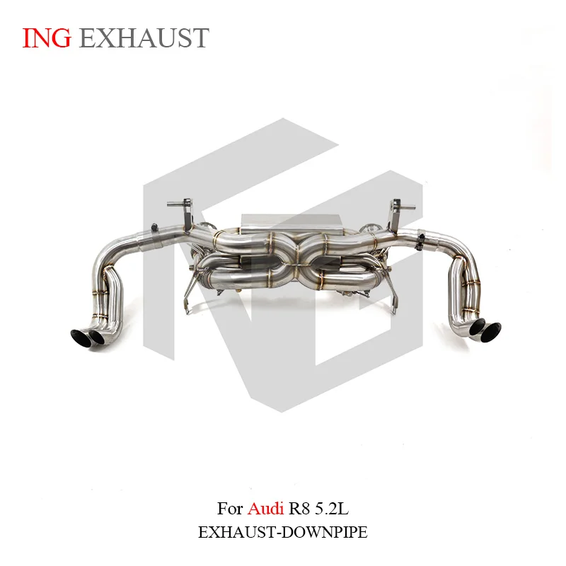 ING Stainless Steel Exhaust System Valve Catback For Audi R8 V10 5.2L 2012-2018 Spyder Coupe With OPF Muffler Auto performance