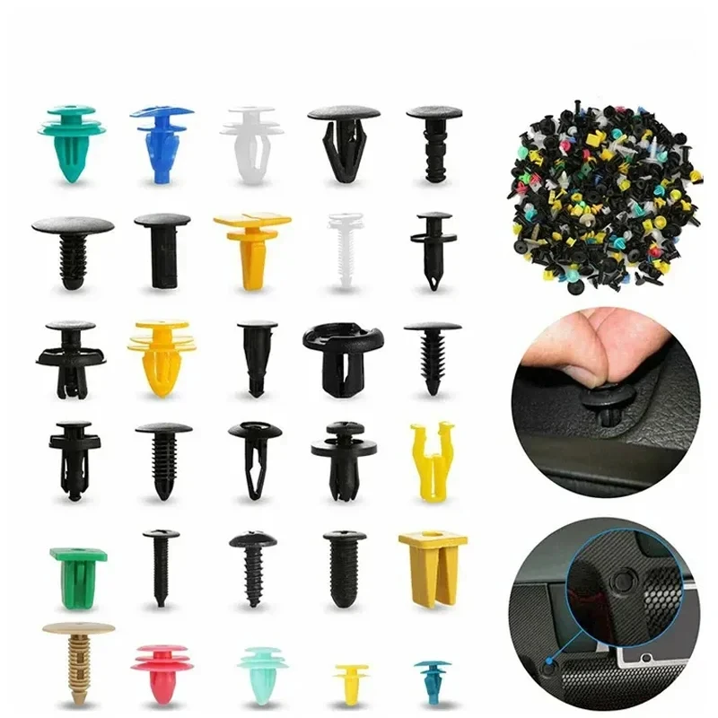 50/100 Pcs Car Clips Fastener Screws Bumper Interior Decoration Auto Plastic Random Mixing Universal Plastic