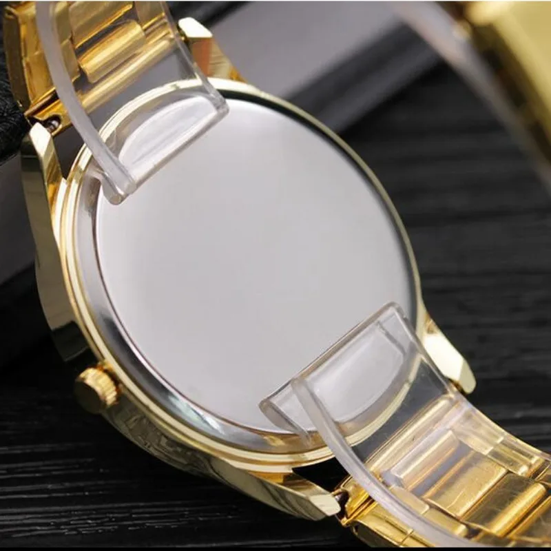 Classic New 2024 Geneva 3 Eyes Gold Casual Women Watch Men Stainless Steel Ladies Clock Quartz Wristwatches Ladies Watch