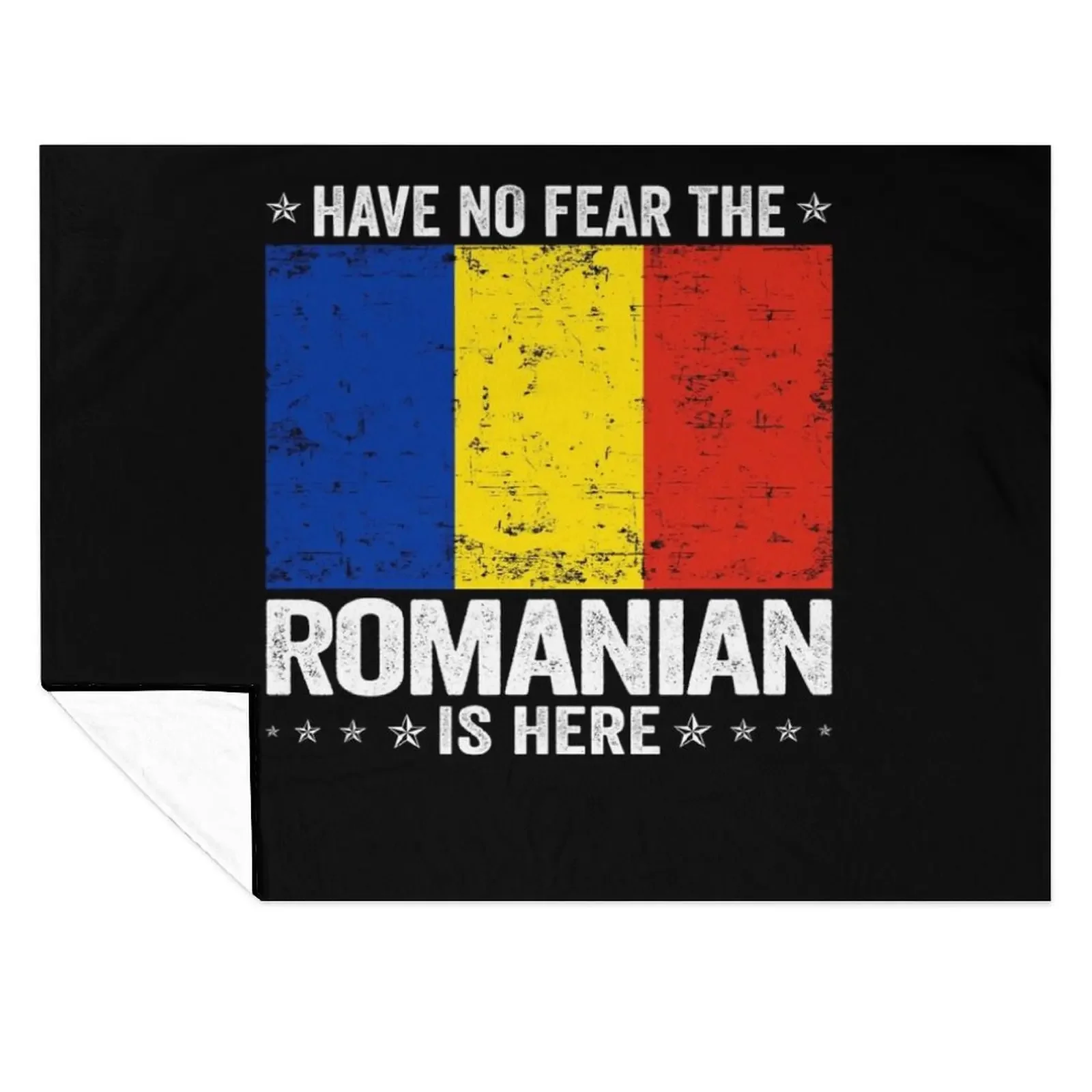 

Have No Fear The Romanian Is Here Romania Flag Design Throw Blanket blankets ands Winter beds Camping Soft Beds Blankets