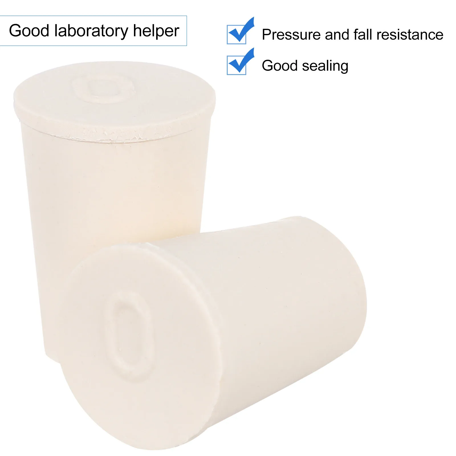 50Pcs Solid Rubber Sealing Plug Laboratory Grade Tapered Flask Test Tube Bottle Stopper for Fish Tank Mouth Seal