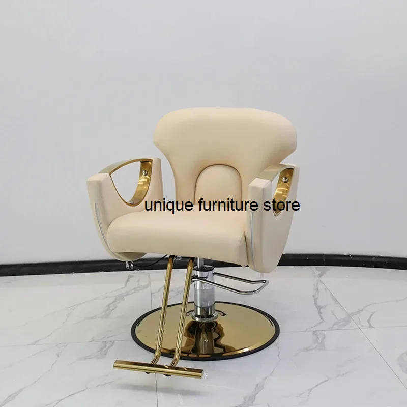 Silla de barbero para hombre y mujer, sillón reclinable de lujo, diseño de estilista de maquillaje, equipo de belleza, muebles para el hogar