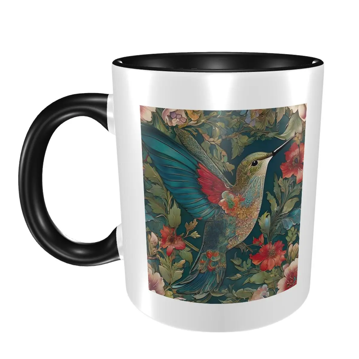 William Morris Hummingbird Artistry Mug Funny Ceramic Coffee Cups Tea Mugs Milk Cup Drinkware Gift for Woman Man