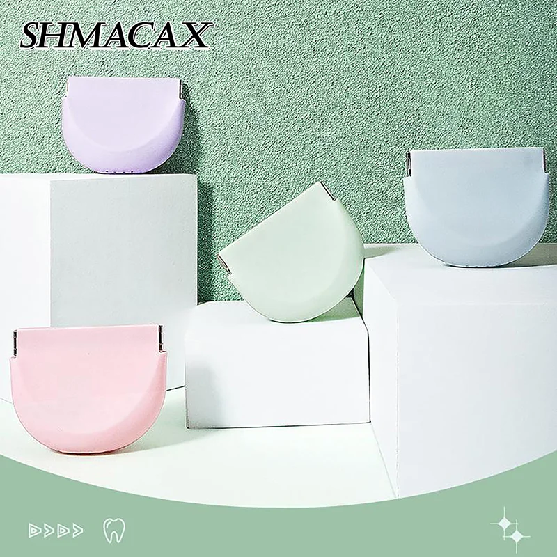 

Silicone Retainer Case Denture Storage Invisible Braces Box Mouth Guard Container False Teeth Holder