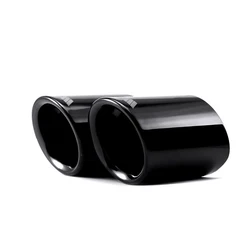 2PCS Chrome Car Exhaust Mufflers Tip Pipes Rear Modified Tail For BMW X1 F48 2016-2020 Accessories Styling
