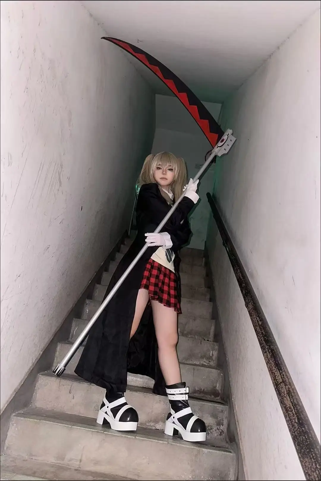 Maka Albarn Cos Sickle Weapons Anime Soul Eater Cosplay Prop Handmade Prop Halloween Christmas Party Costume Accessories 2