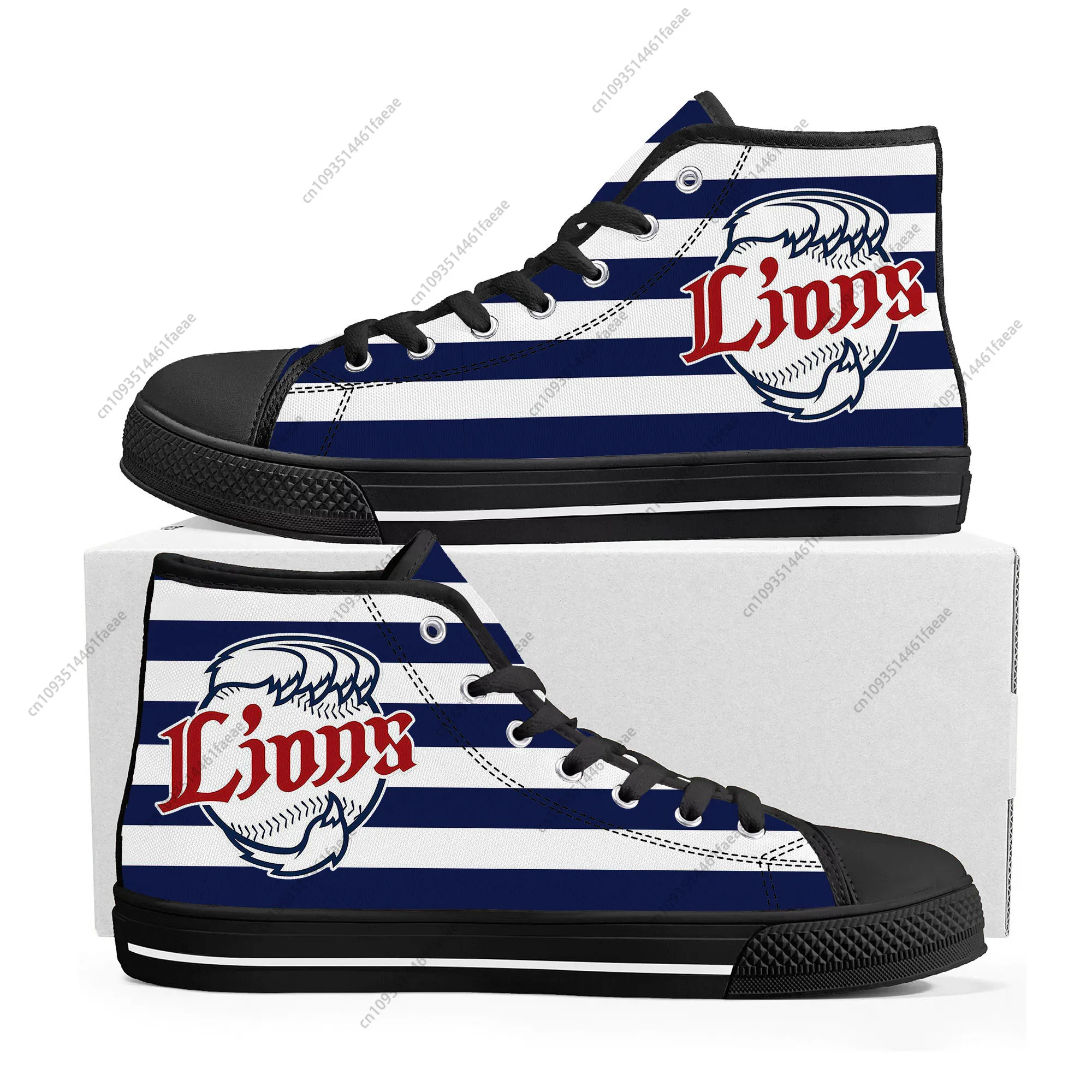 ライオンズ Saitama Lions baseball High Top High Quality Sneakers Mens Womens Teenager Canvas Sneaker Casual Custom Made Shoes DIY