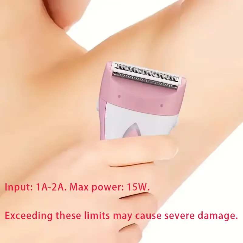 Women's Electric Razor - USB Rechargeable Foil Shaver with Stainless Steel Blades