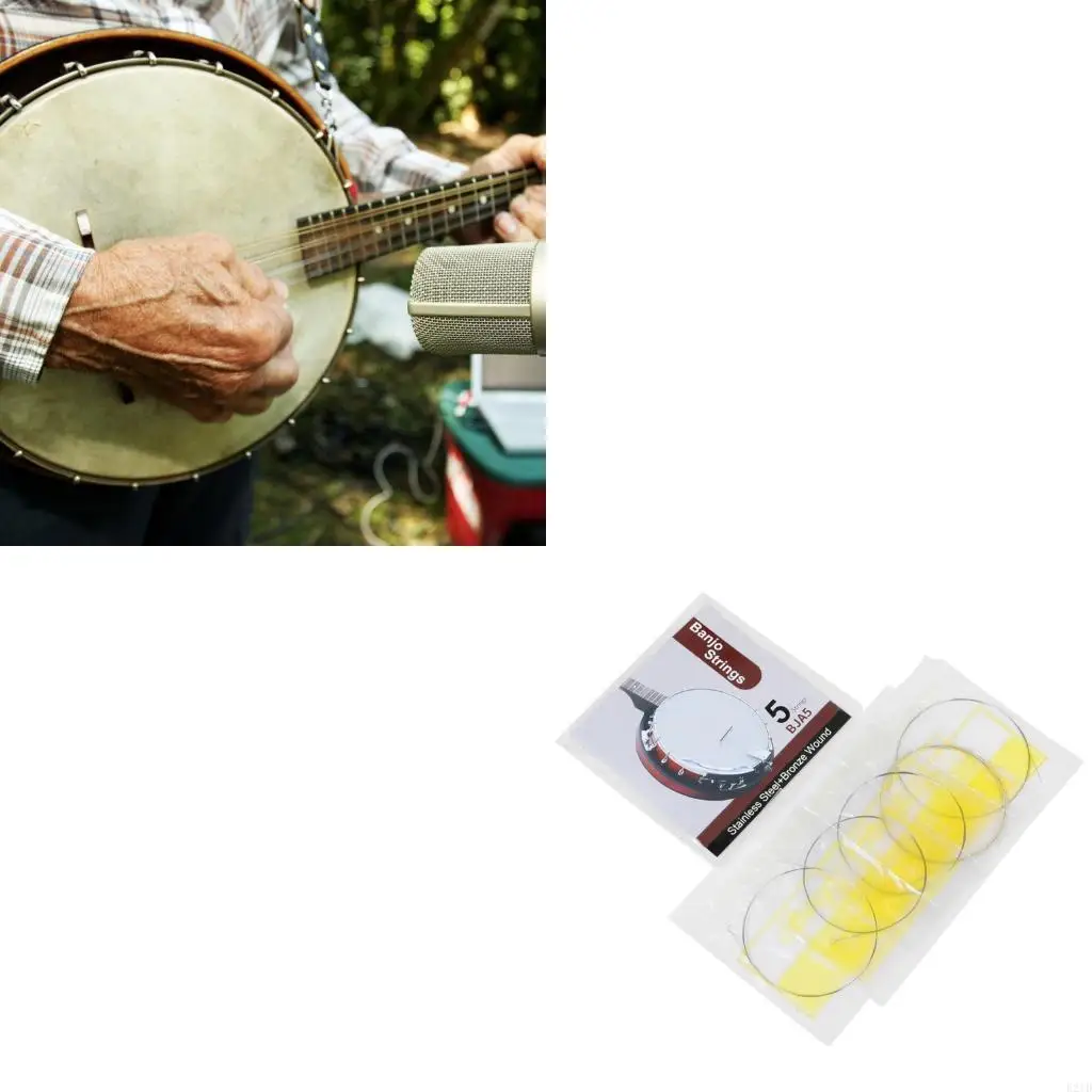 

Stainless Steel and Bronze Winding Banjo Strings 5-String Banjo Strings