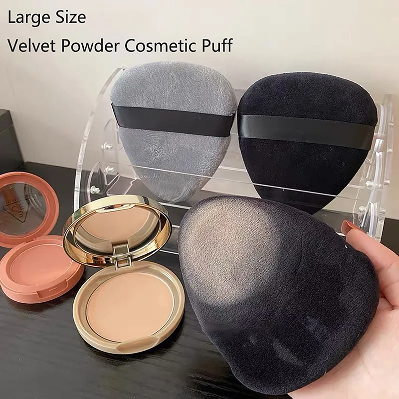 Large Tongue Water Drop Powder Puff Setting Loose Powder Flocking Soft Cosmetic Puff Triangle Pointed Makeup Tools