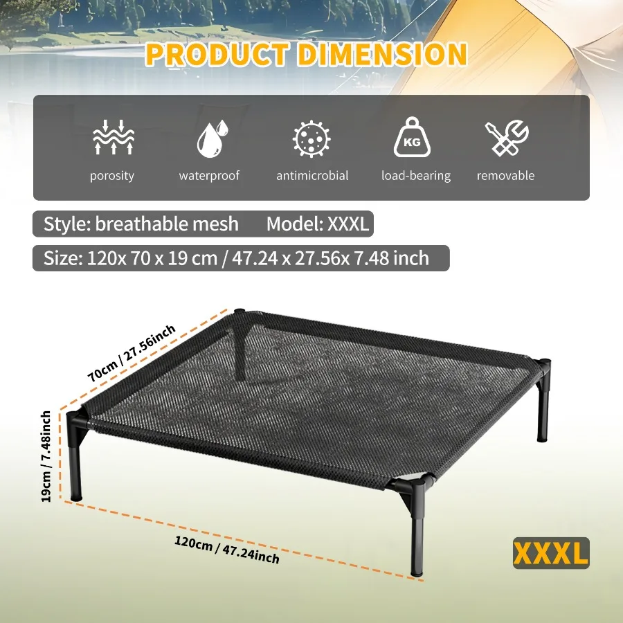 

XXXL-type mesh pet bed with ventilation and heat dissipation, stable and durable structure, suitable for small and medium-sized