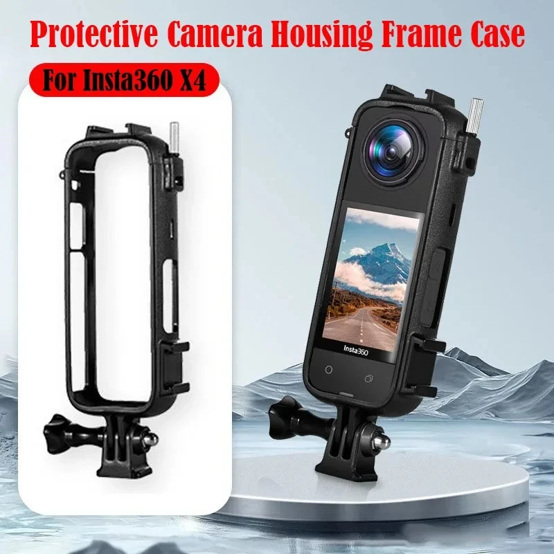 For Insta360 X4 Metal Rabbit Cage Frame Insta 360 X4 Camera Protective Expansion Frame Case Plastic Border Camera Accessories