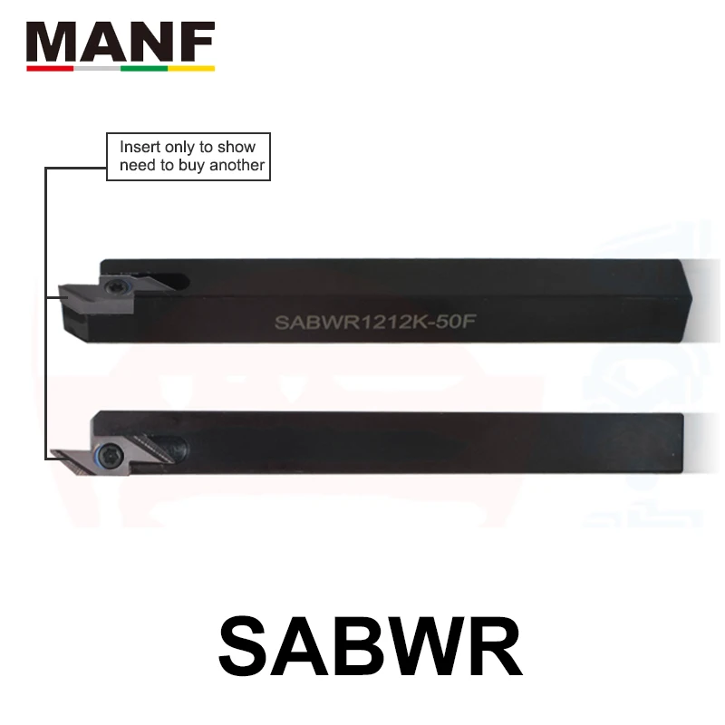 MANF SABWR1212 1616 Toolholders For Back Turning Back Screw Clamp MAX Depth 4mm Grooving Tools Small Tool Mini Lathe Cutters