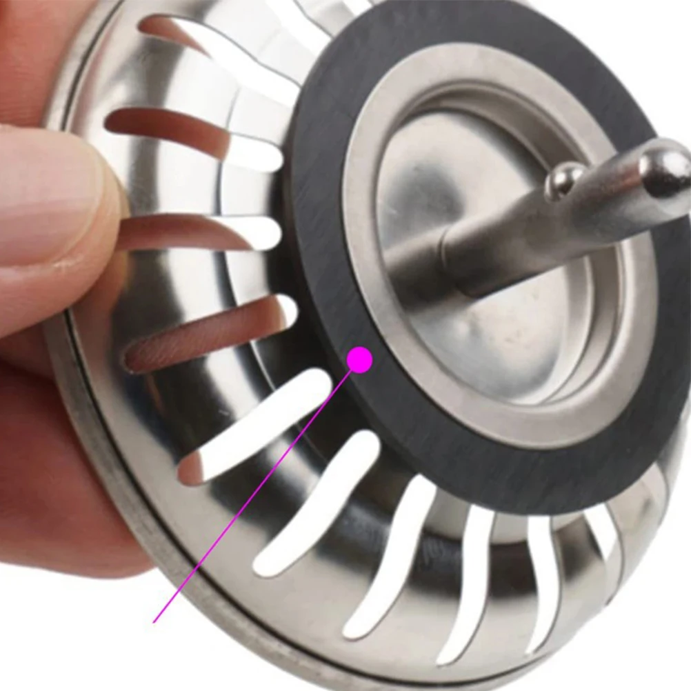 

5Pcs Highquality Sink Strainer Washers Rubber Bath Plug Seals Easy to Clean Sink Plug Seal Strainer Seal Sealing Gasket