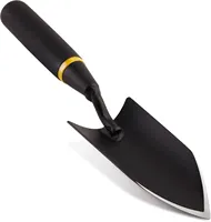 Heavy-Duty Manganese Steel Garden Shovel with Rubber Handle for Soil Excavation, Planting, Digging and Transplanting