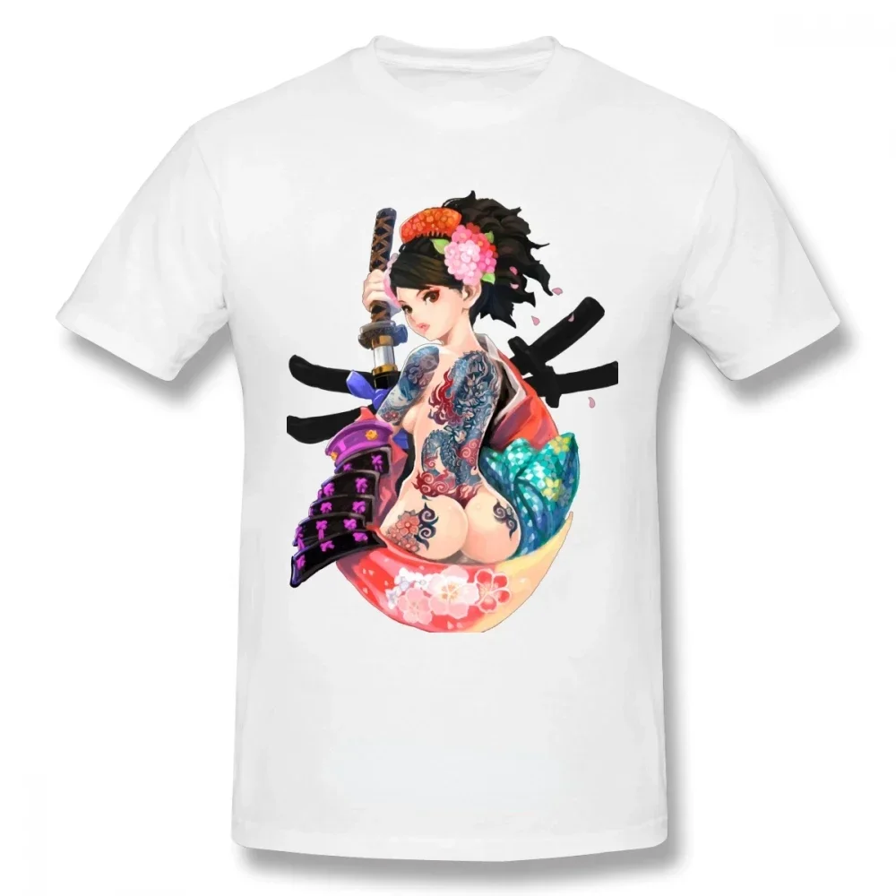 Japanese Yakuza Tatoo Ukiyoe Cartoon Graphic T-shirts Harajuku Vintage Anime Camisetas Summer Women Men Otaku Short-sleev Tops