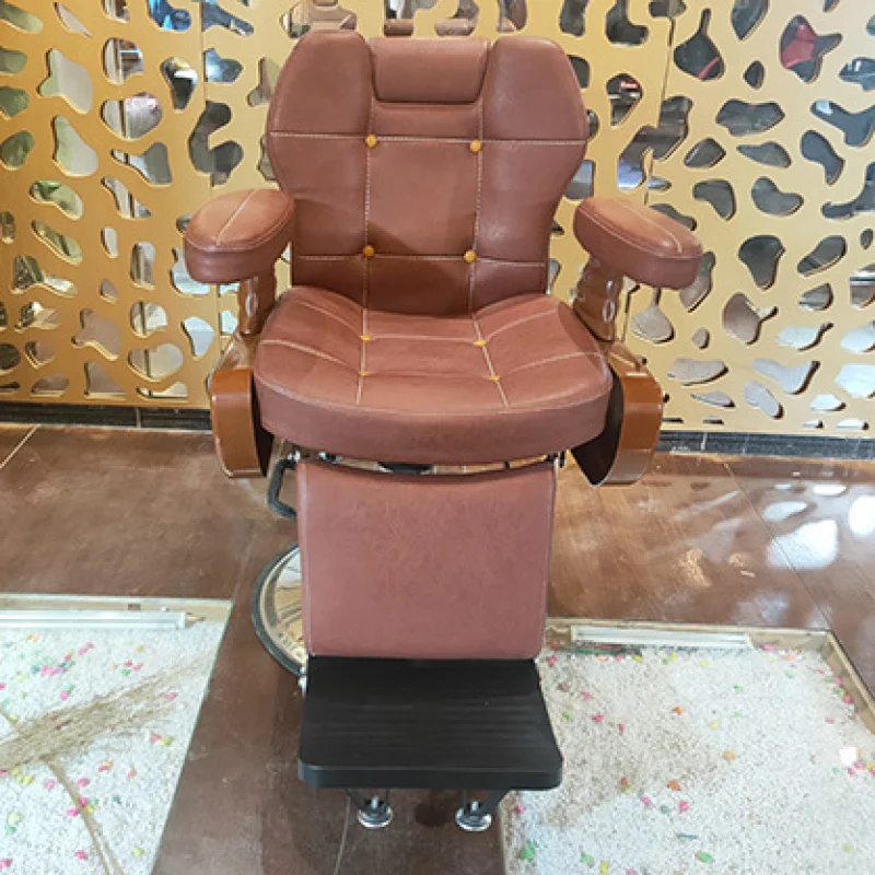 High-End Vintage Barber Chair Men'S Pompadours, Can Be Reclined, Suitable Hair Salons And Barbershops