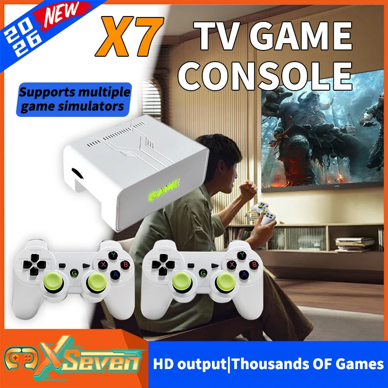 2026 New Coopreme Y7 X7 128G  Linux System 4K Video Game Console TV Box Wireless Controller Retro Game 10000+ Support PSP view 3