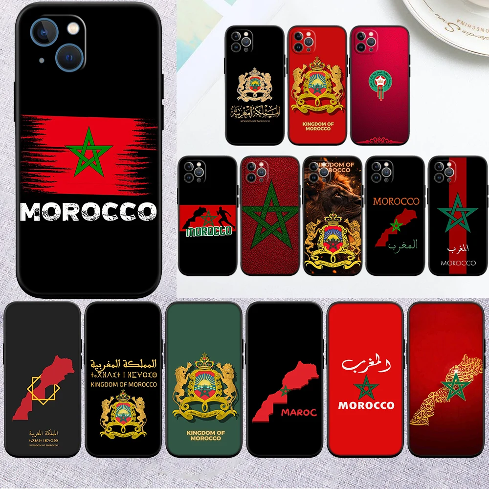 AA35 Morocco Flag Phone Case for Samsung Galaxy A52S A53 A55 A56 A70 A71 A72 A73 F06 F16 F56 S10e S10 S10+ Plus
