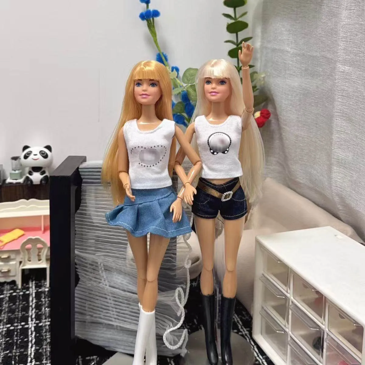 1/6 스케일 개성 있는 앞머리가 있는 소녀 BABI 공주 인형 30cm 인형 관절 가동 가능한 달콤한 핫티 의상 세트 놀이 집 드레스업 장난감