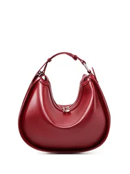 100% Genuine Leather Women Crescent Bag Handbag Luxury Women 2025 New Simple High Quality Shoulder Crossbody Bag Commuter