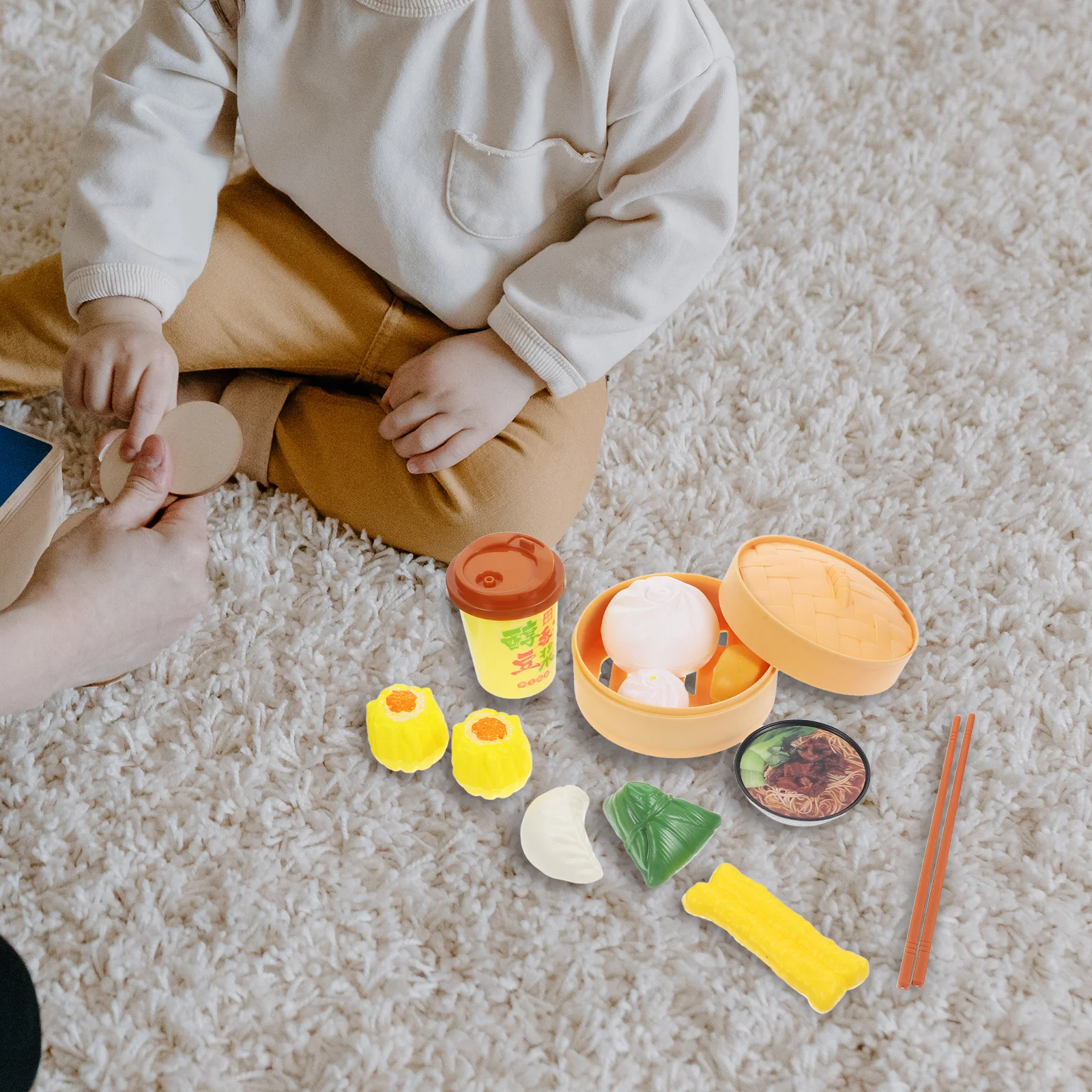2 セットスチーマーミニおもちゃ小さなキッチンおもちゃ調理プラスチックインタラクティブ子供用食器