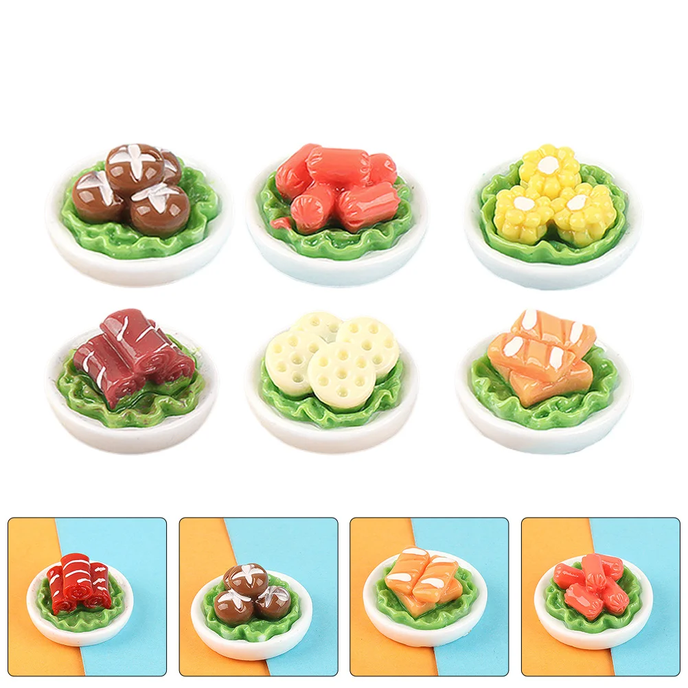 อาหารจิ๋ว 12 ชิ้น สำหรับตกแต่งบ้าน ครัวเรซิ่น อาหารปลอม ของตกแต่งจิ๋ว ผักจิ๋ว อุปกรณ์ประกอบฉากถ่ายภาพ ของตกแต่งบ้านจิ๋ว