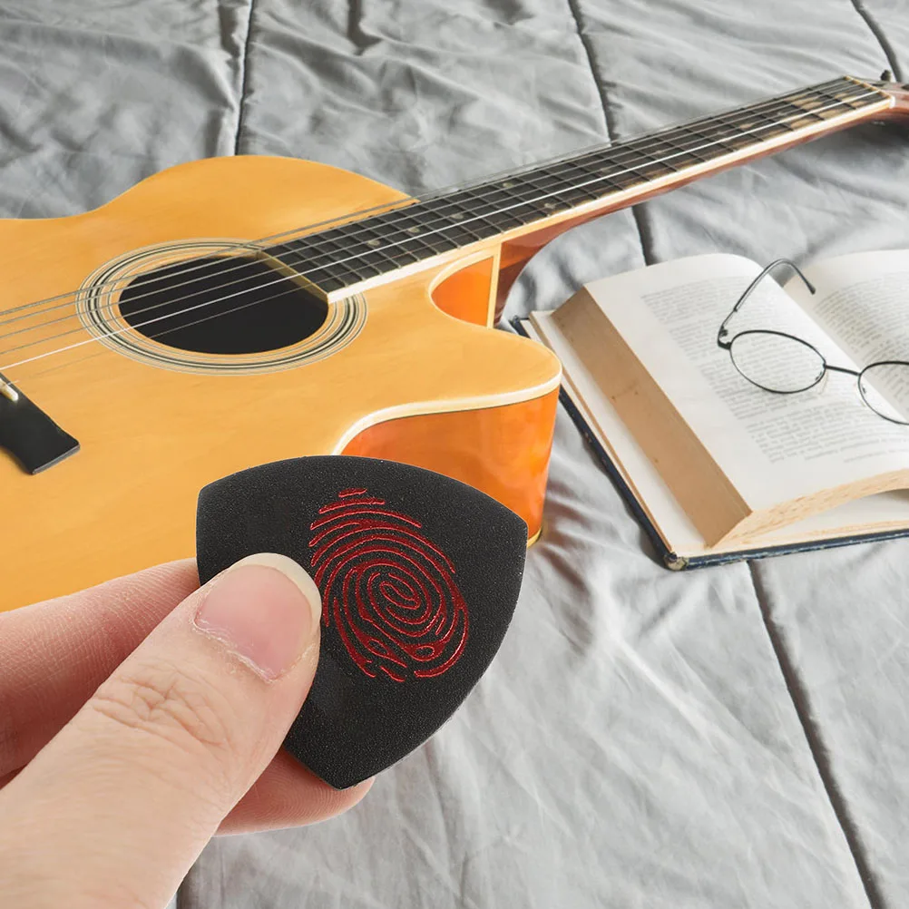 

6 Pcs Ukulele Picks Finger Acoustic Guitar Accessories Folk Pu Plectrums Maintenance Tools Replacements