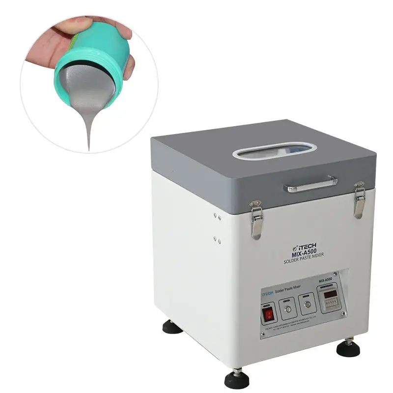 

ITECH MIX-A500 solder paste printer mixer 500g new style high speed pcb solder paste mixing machine adjustable