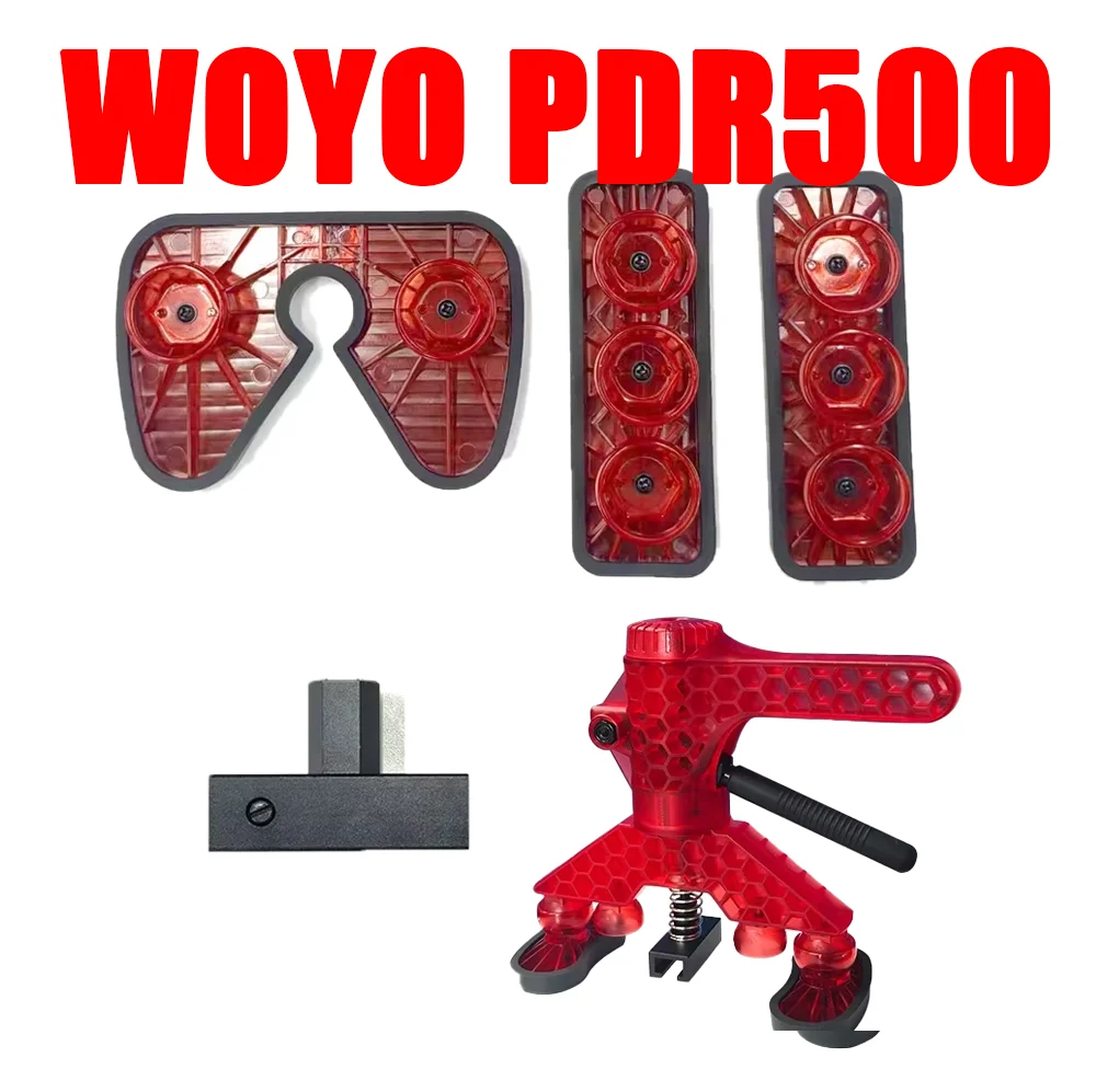 

Новый комплект подъемника WOYO PDR500 PDR для ремонта вмятин автомобиля, инструмент с 3 видами подножек и адаптером для длинных вкладышей, регулировка ширины подставки для ног