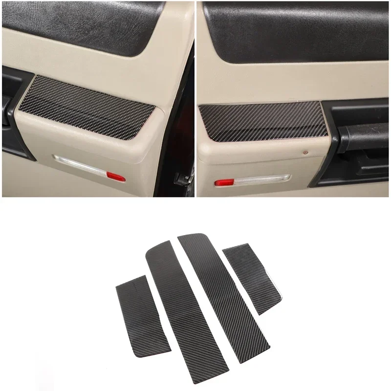 

For 2003-2007 Hummer H2 Soft Carbon Fiber Car Door Armrest Panel Sticker Car Interior Accessories 4Pcs