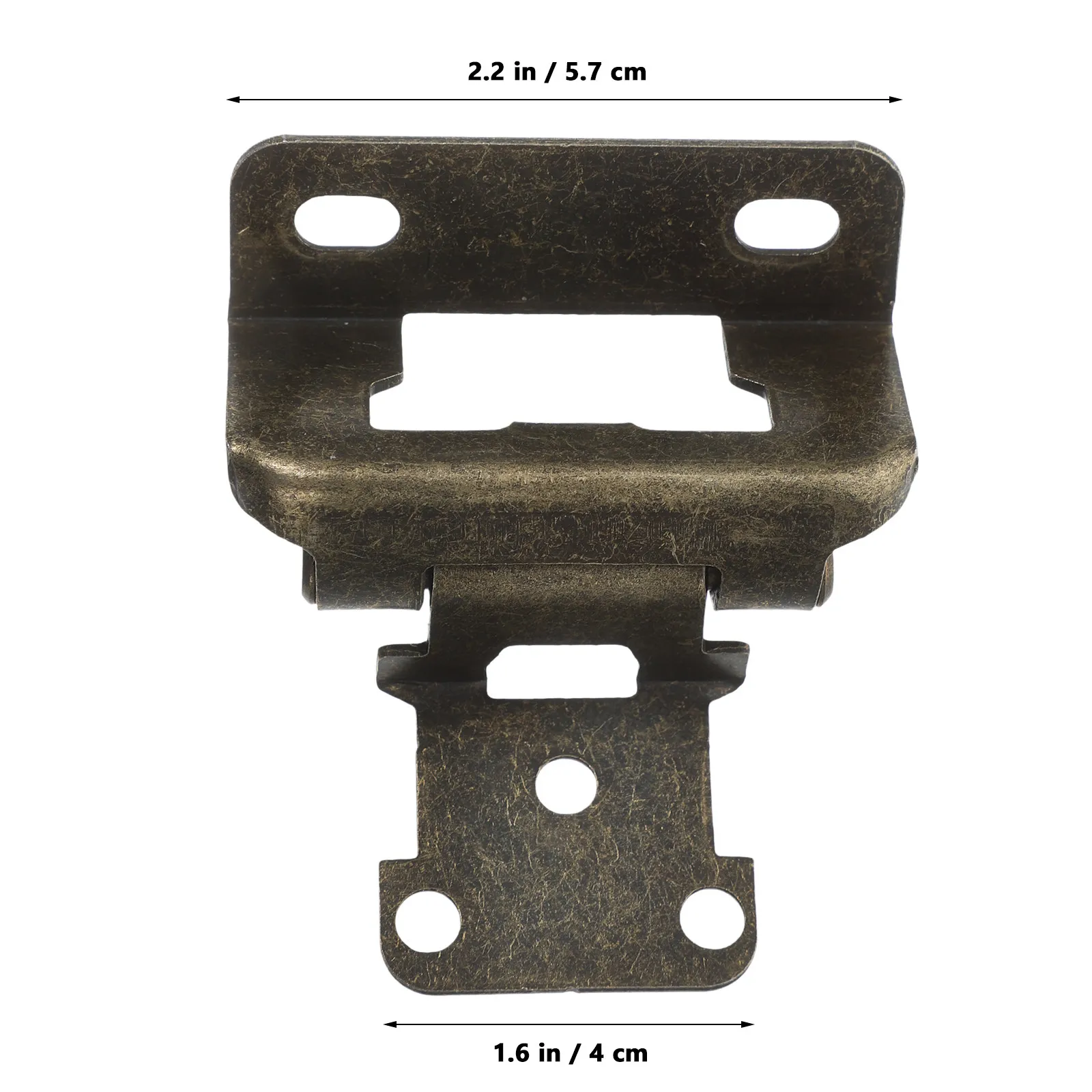 2 pcs Black Cabinet Hinges with Auto-Close Function, Overlay Door Hardware, Self-Closing Bronze Finish