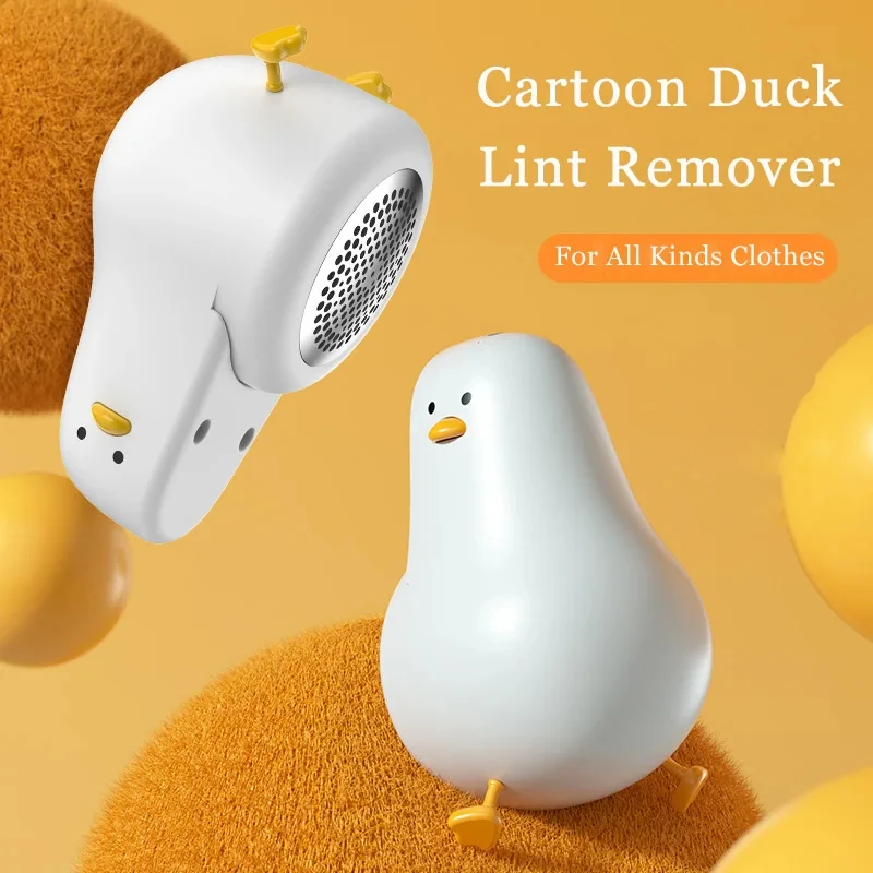 

Mini Cute Ducks Fabric Shaver USB Charing Lint Remover Home Portable Quick Electric Plush Remover for Clothes Vacuum Cleaner