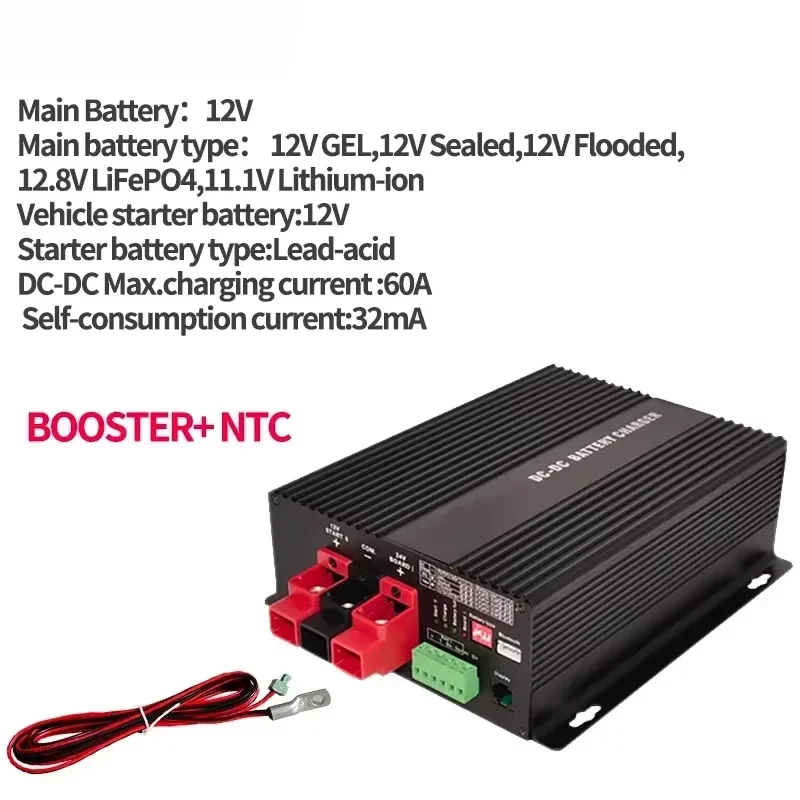 12V 30A 60A Automatische Slimme DC-DC Lader Booster voor RV Campers Schepen Marine Boten Vrachtwagens met Bluetooth