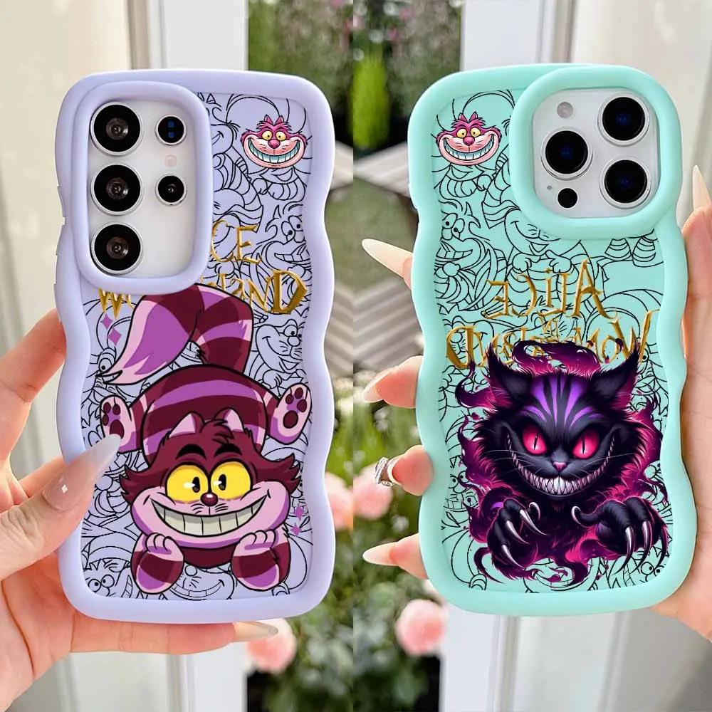 Чехол для телефона Disney «Алиса в стране чудес» для Xiaomi Redmi 14 13 12 10 9 A5 A3 Note 14 13 12 11 10 Wave Macaron Cover Funda color