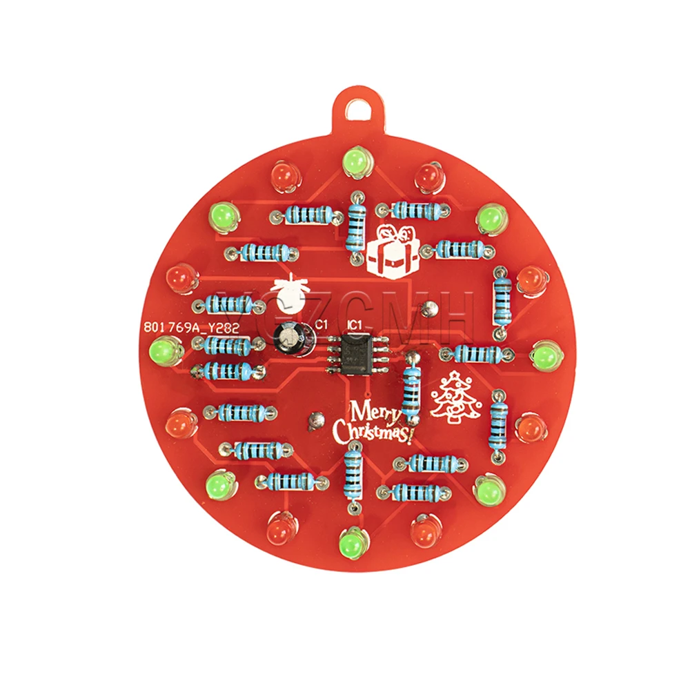 NE555 Red Green Flash Christmas Decoration LED Electronic DIY Kit Welding Training Assembly