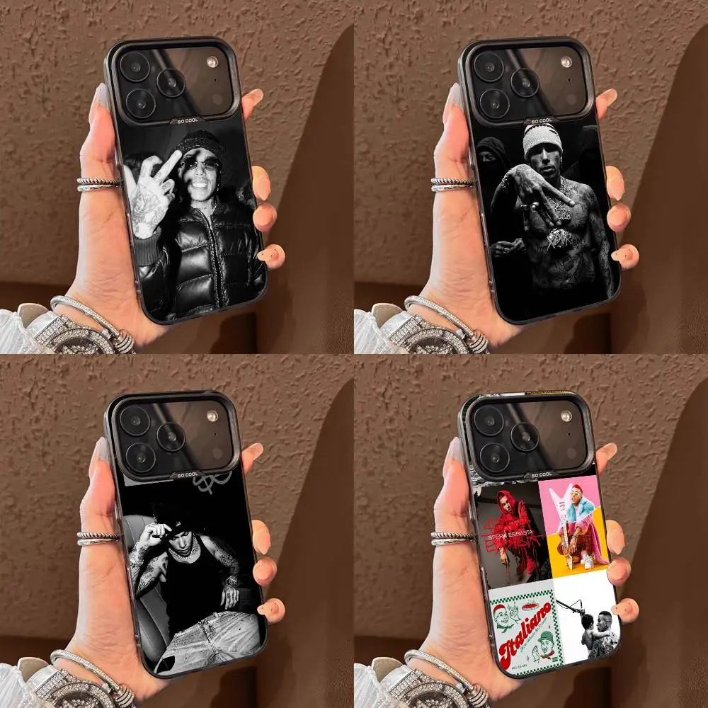 

S-Sfera Ebbasta Famoso Phone Case For iPhone 17,16,15,14,13,12,11,Pro,Max,Plus,E,Air,Mini Black Tpu Cover