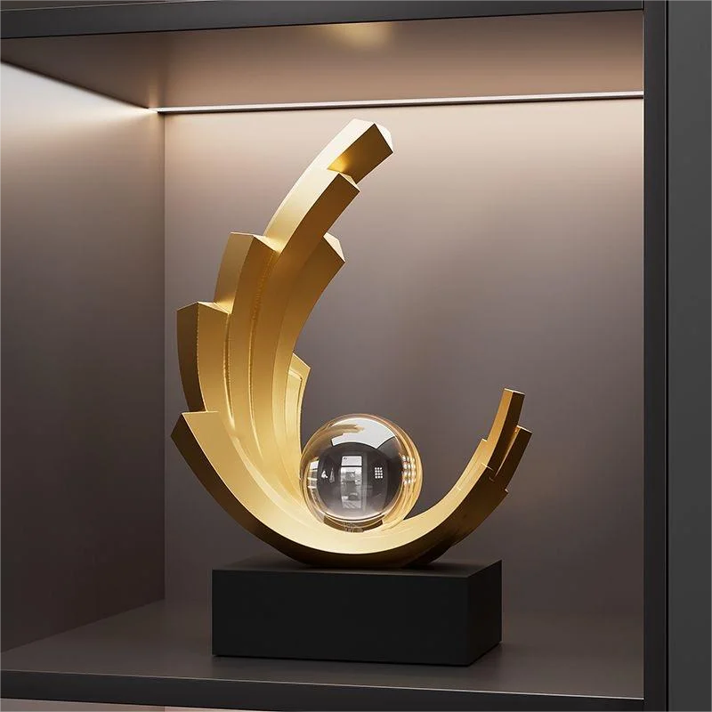 1pc Collectible figurine, a light luxury ornament that symbolizes smooth sailing, suitable for decorating the home living room, entryway, wine cabinet, and TV cabinet, a gift for housewarming or business opening