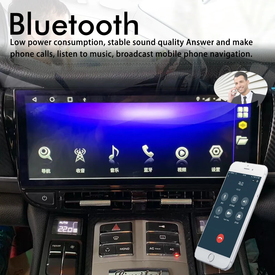 Android 14 Auto Radio para Porsche Panamera, 12.3 "Screen, Auto-rádio GPS, Leitor de vídeo multimídia, Carplay estéreo, Navegação, 2010-2016